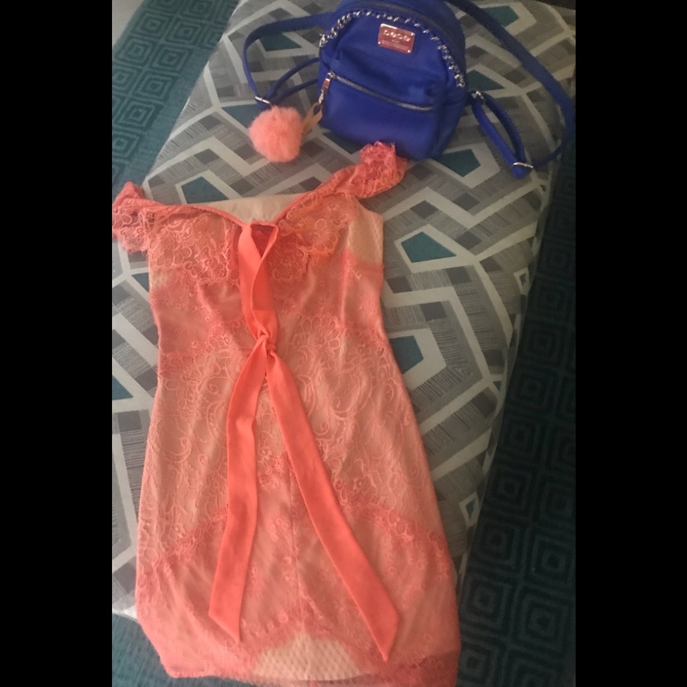 Bebe Silk and Lace Dress and BEBE Mini Back Pack